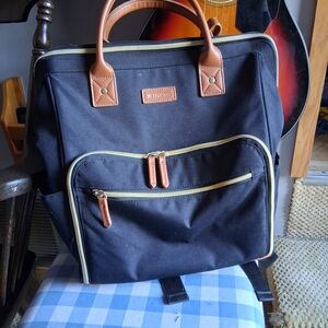 Chic Black and Tan Laptop Bag